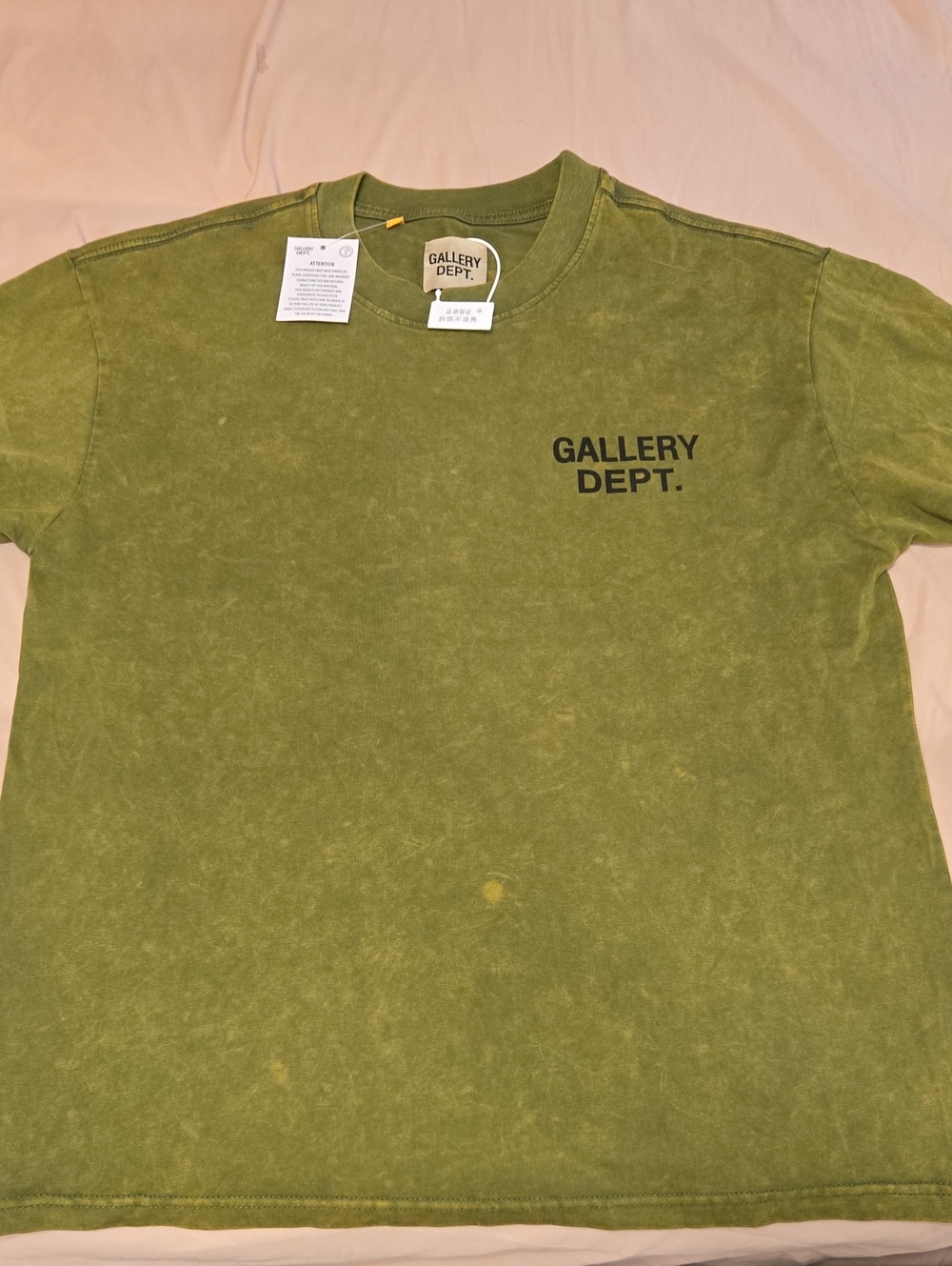 Gallery Dept Olive Green Washed Logo Tee